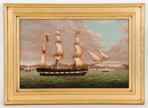 The Merchant Barque 'renown' Heading Down The Clyde Outward-bound For The West Indies by Duncan Mcfarlane