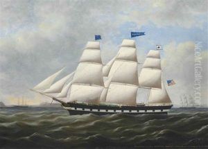 The American Merchantman Trumbull Of New York Entering The Port Of Liverpool, 20th December 1859 by Duncan Mcfarlane