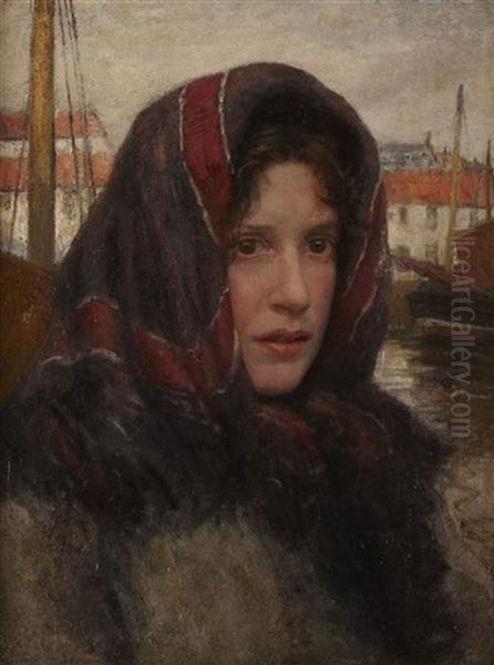 Agnes With Striped Headscarf - view 1