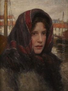 Agnes With Striped Headscarf