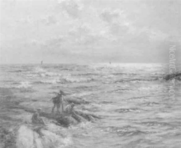 Children Playing On Rocks - view 1