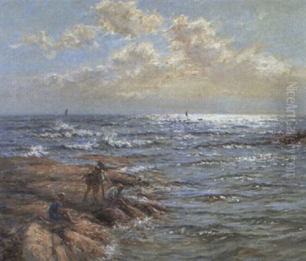 Girls Playing On The Rocks - view 1