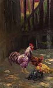 Chickens by Florence Helena Mcgillivray