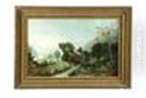 Landscape With Log Cabin by Charles Malcolm McGregor