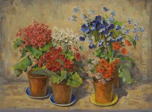 Stillleben Mit Blumentopfen