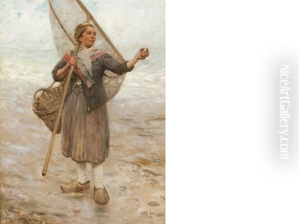 Fishergirl With Net - view 1