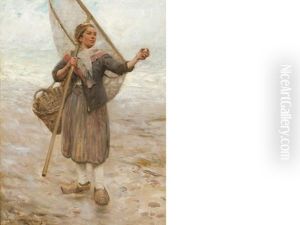 Fishergirl With Net by Robert McGregor