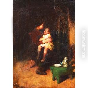 Young Girl Playing Mother At Mealtime