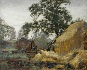 Buiilding The Hay Rick by Robert McGregor