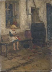 Knitting In The Sun by Robert McGregor