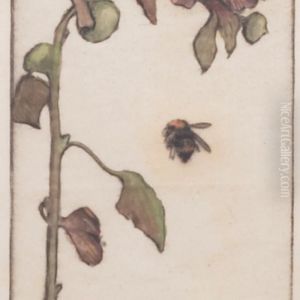 Hollyhocks by Bertha Evelyn Clausen Jaques