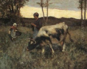Tending The Family Cow by Robert McGregor