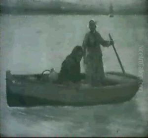 Brittany Fisher Girl Guiding The Boat by Robert McGregor