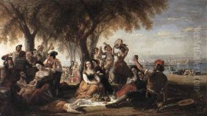 Fiesta, Scene On The Lido, Near Venice by Robert McInnes