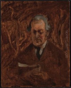 Portrait Of A Man Reading by Raymond McIntyre