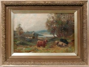 Pastoral Landscape With Cows by Thomas Hill McKay
