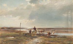 Crossing The Estuary At Low Tide by William Darling McKay