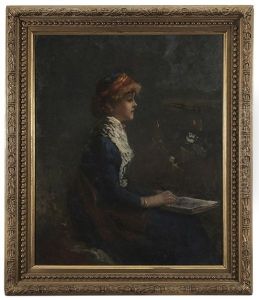Woman Painting In A Landscape by Grace McKinstry
