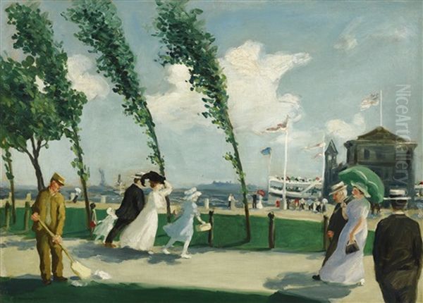 Windy Day On Battery Park - view 1