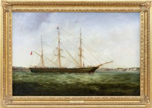 The Barque Margaret Longton At Anchor Off Liverpool by William Kimmins McMinn