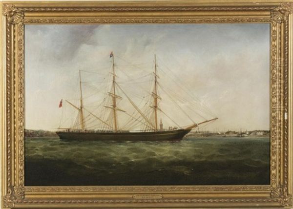 The Barque Margaret Longton At Anchor Off Liverpool - view 1
