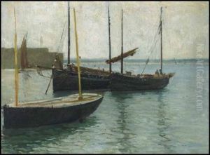 Fishing Boats At Anchor by Helen Galloway Mcnicoll