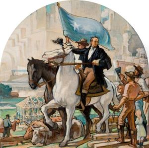 Mural Study Of Sam Houston Mural Study Of Sam Houston