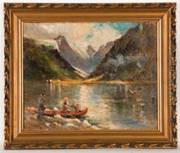 Children At The Edge Of A Loch - view 1