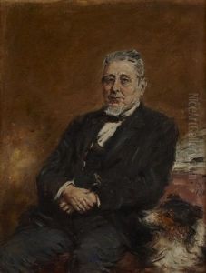 Portrait Of Baillie Duncan Macdonald And His Dog