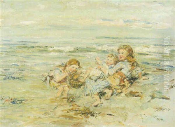 Children Playing On The Beach - view 1