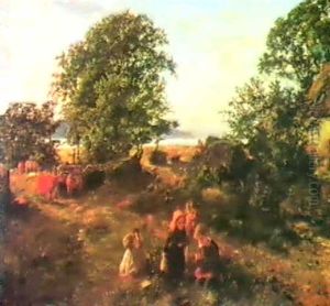 Children With A Small Bird By The Seaside by William McTaggart