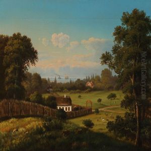 Summer Day In The Deer Garden, North Of Copenhagen by Christian Berthelsen