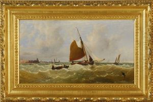 Shipping Off The Essex Coast by James Meadows Snr