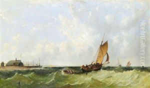 Segelfartyg Utanfor Kust by James Meadows Snr