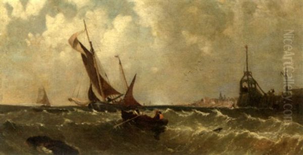 Shipping Off A Harbor Mouth - view 1