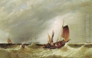 Fishing Boat And Other Vessels Off The Coast
