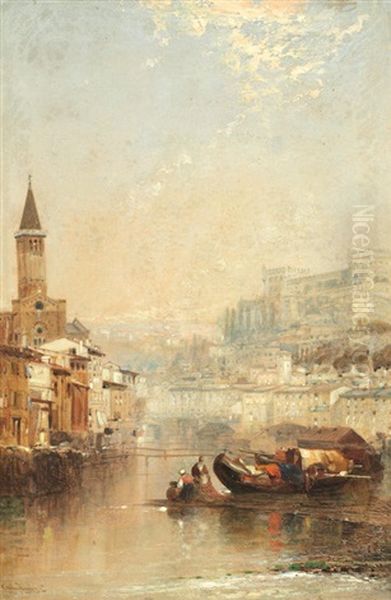 A View Of Verona, 'camogli - In The Riviera', A Pair - view 1