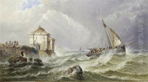 Smack Making Harbour In A Gale Smack Making Harbour In A Gale