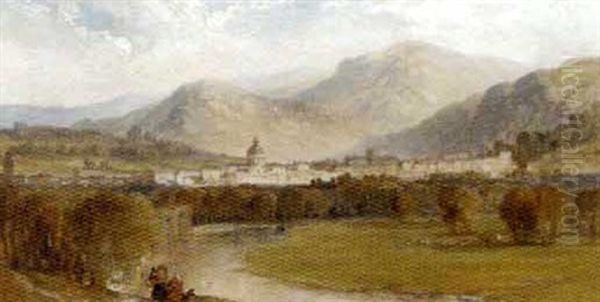 A Continental Town On The Banks Of A River - view 1