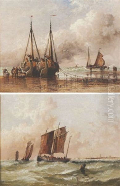 Unloading A Catch On The Dutch Coast - view 1