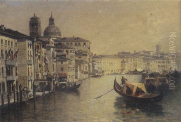 Gondolas On A Venetian Canal - view 1