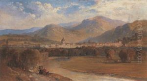 A View Of Lake Como, Italy by Arthur Joseph Meadows