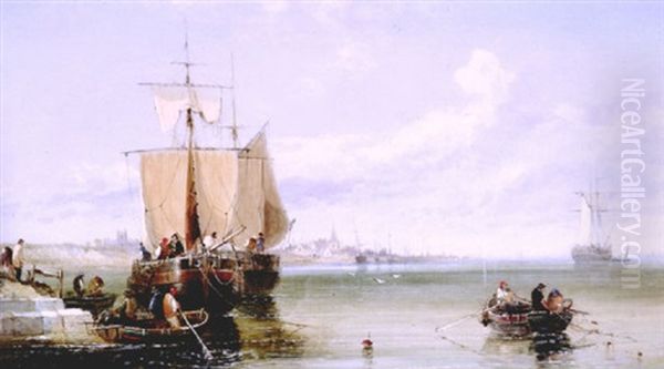 Dutch Boats In Harbour - view 1