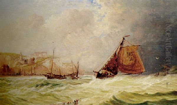 Fishing Boats Off Dieppe - view 1