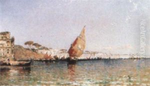 Posilippo, Bay Of Naples by Arthur Joseph Meadows