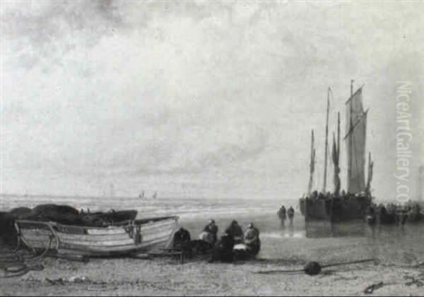 Luggers On The Beach At Treport - view 1