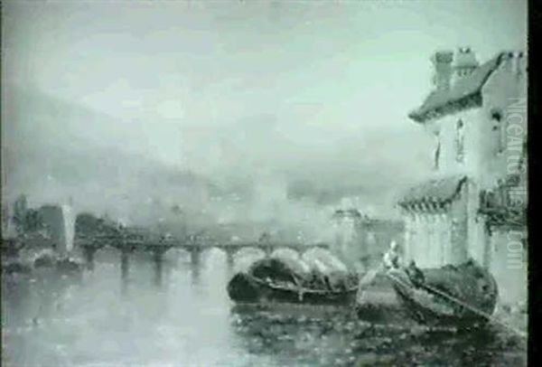 Scene On A Continental Lake - view 1