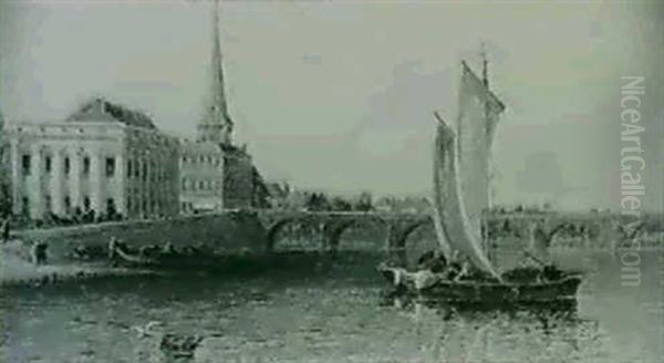 River Scene On The Loire & A Companion Piece - view 1