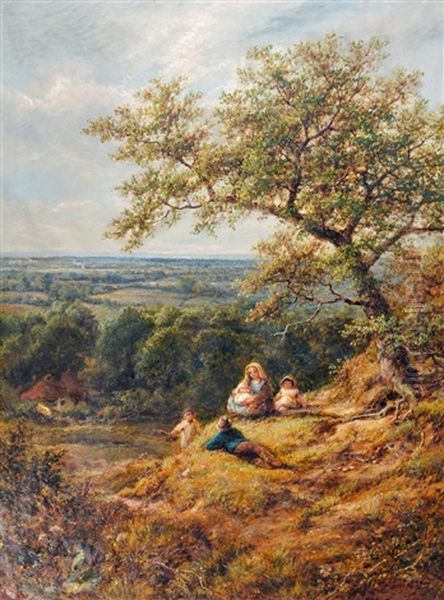 A Family Resting Near Arundel, Sussex - view 1