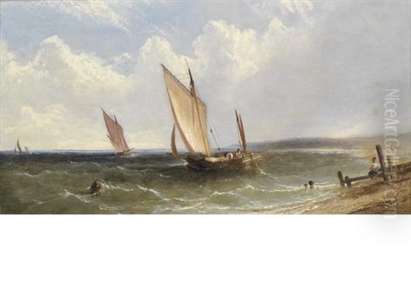 Fishing Vessels Off The Coast - view 1